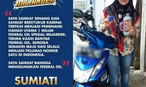 Cerita Pengalaman Sumiati Pemenang 1 Milyar Spesial Miliarder Tentang Oli Kebanggan Indonesia