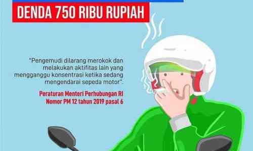 Naik Sambil Merokok, Siap-Siap Denda Rp750 Ribu